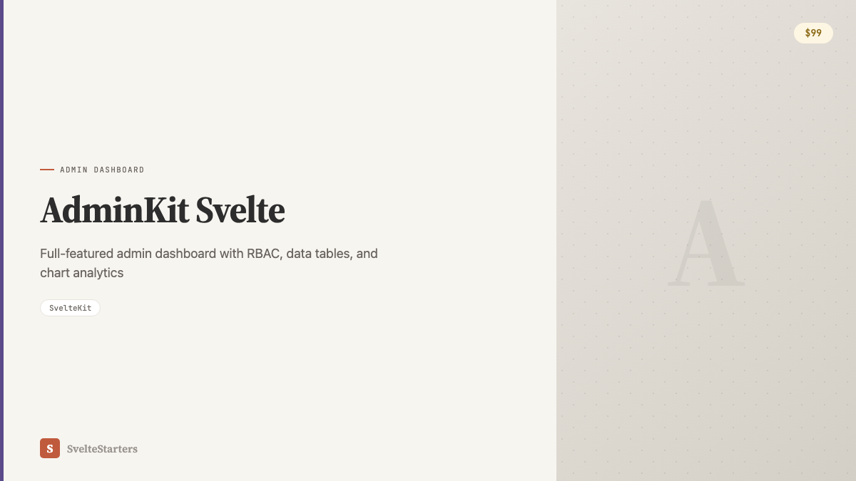 AdminKit Svelte screenshot