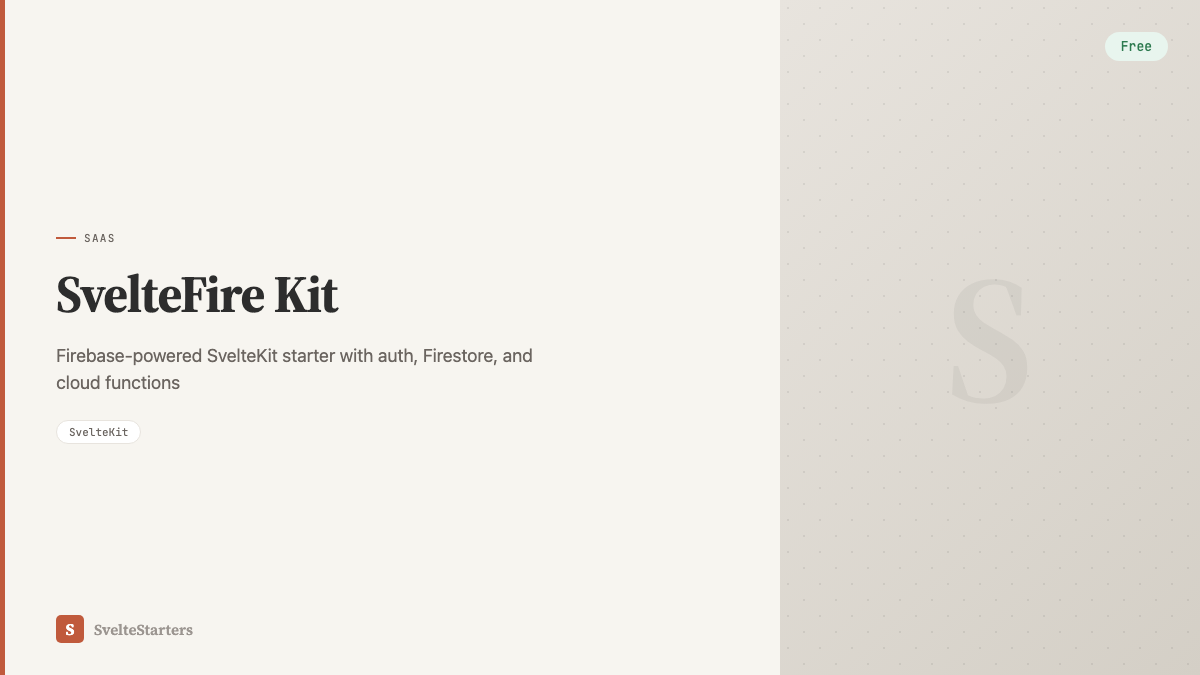 SvelteFire Kit screenshot